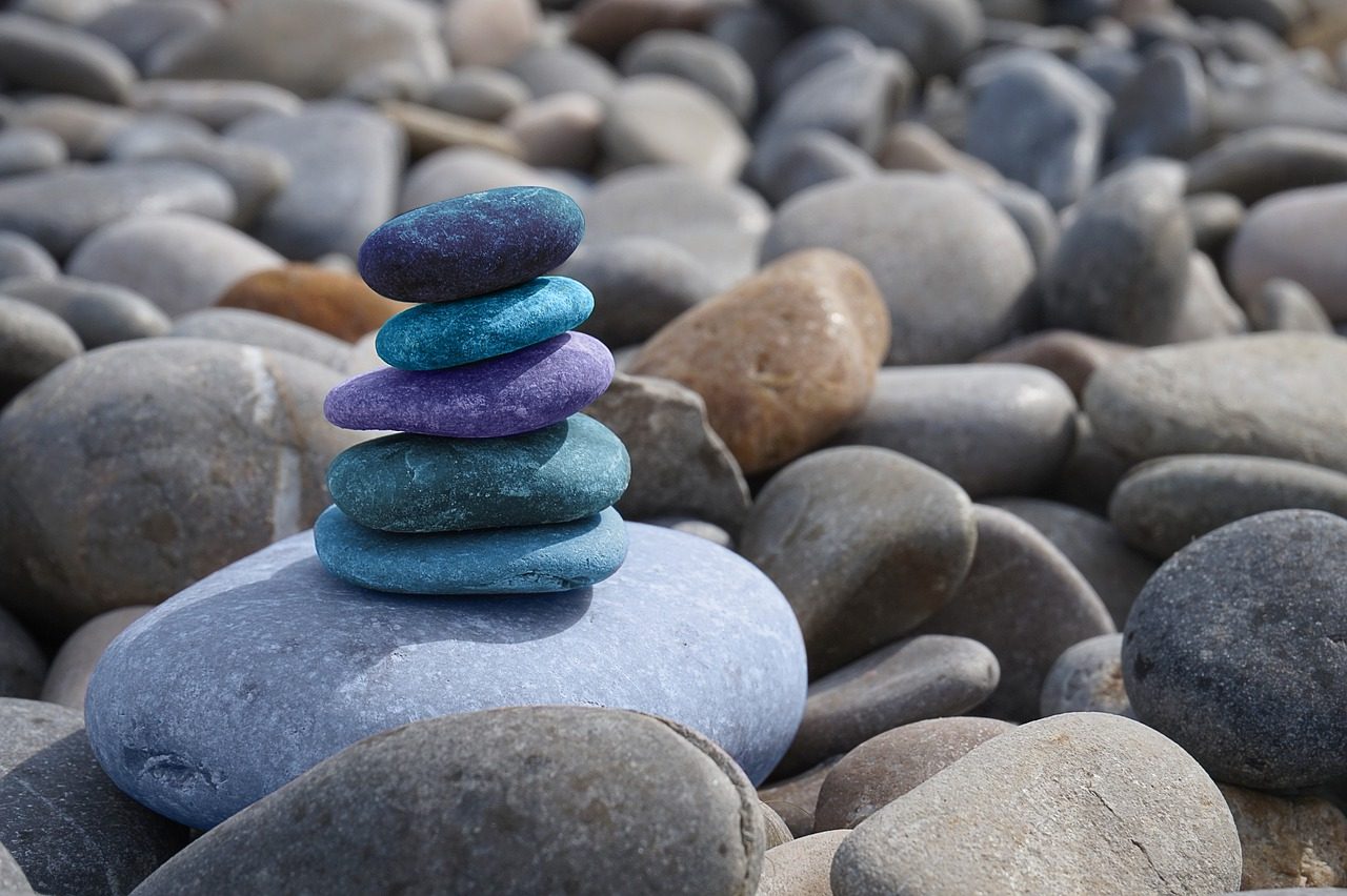 stones, meditation, zen